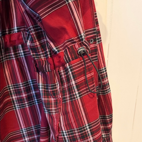 Torrid Red Plaid Anorak Jacket with hood - Picture 3 of 6